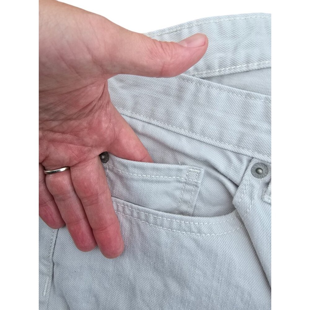 Banana Republic Slim Straight Mens Jeans 32x30 Off White Cotton Blend - Picture 5 of 6